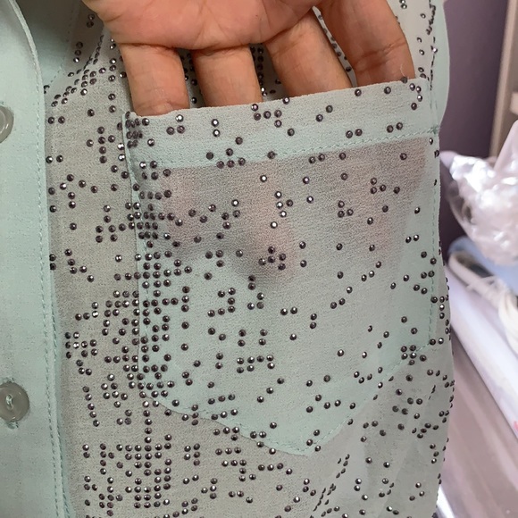 NEW cute sleeveless rhinestone tie top - Picture 2 of 5